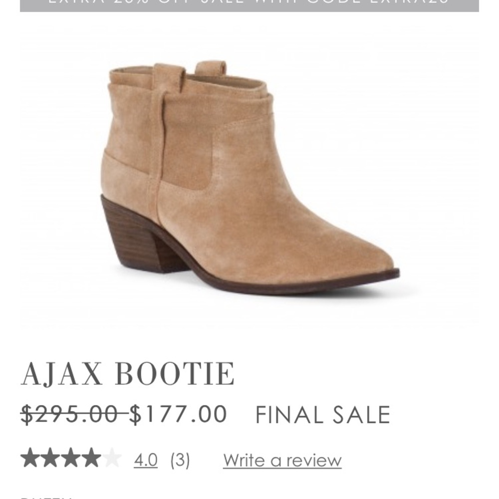 Joie Ajax Booties Tan Size EU 38 US 8